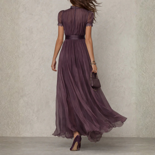 Vivienne | Lace Trim Maxi Dress