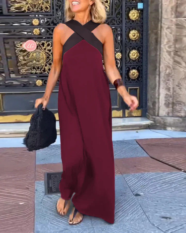 DELPHINE - DRESS WITH CROSSED CUT