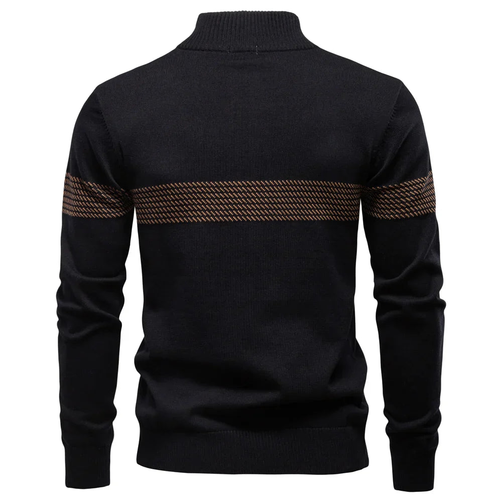 ETHAN - MEN'S CLASSIC HALF-ZIP KNIT SWEATER