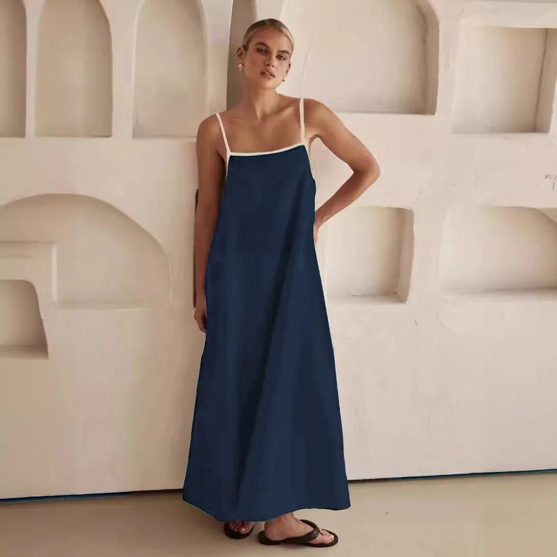 HAILEY - WOMEN'S CONTRAST STRAP MAXI DRESS