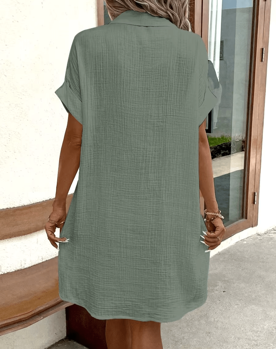 LUCETTE - COMFORTABLE BUTTON SHIRT DRESS