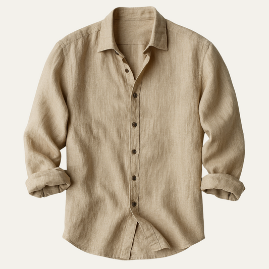 NOLAN - LONG SLEEVE LINEN SHIRT FOR MEN