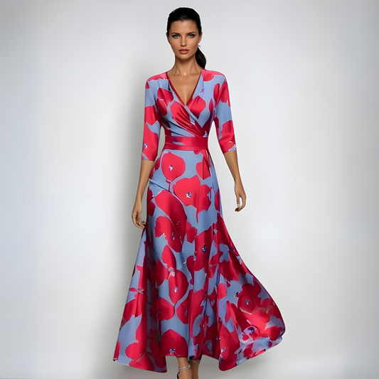 EMILY - Floral Wrap Maxi Dress