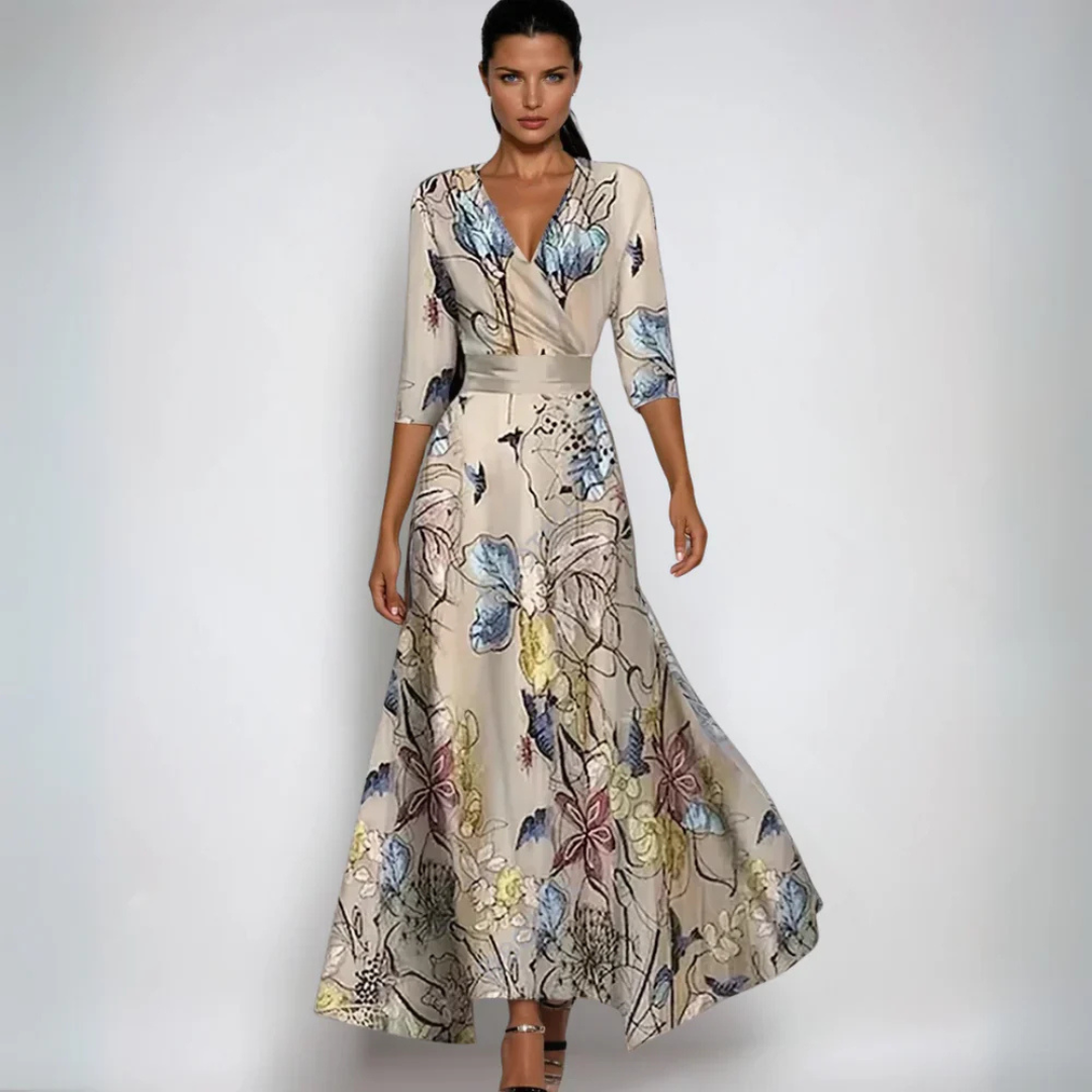 EMILY - Floral Wrap Maxi Dress