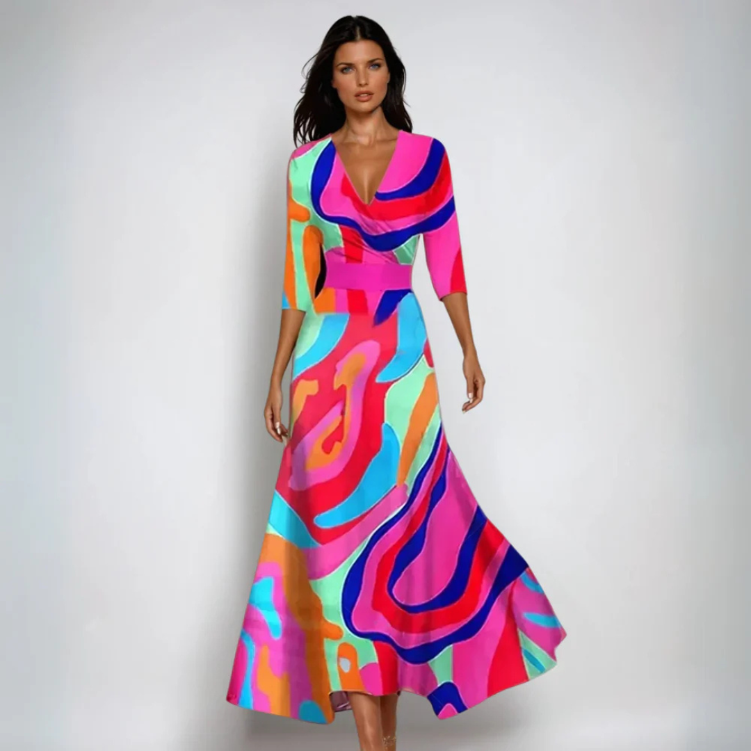 EMILY - Floral Wrap Maxi Dress