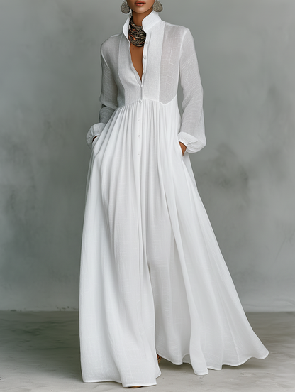 VICTORIA - FLOWING MINIMALIST MAXI DRESS