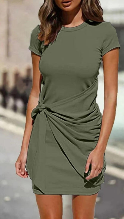 Conny™ | Draped Knot Mini Dres