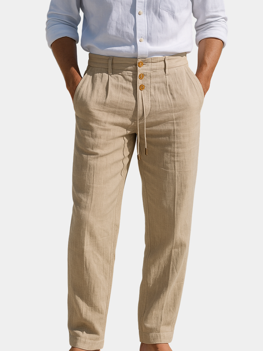 MATTEO - LIGHTWEIGHT LINEN SUMMER TROUSERS