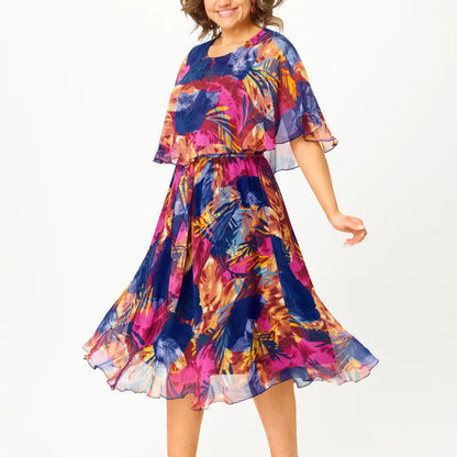 BROOKLYN | COMFORTABLE PLUS SIZE CHIFFON DRESS