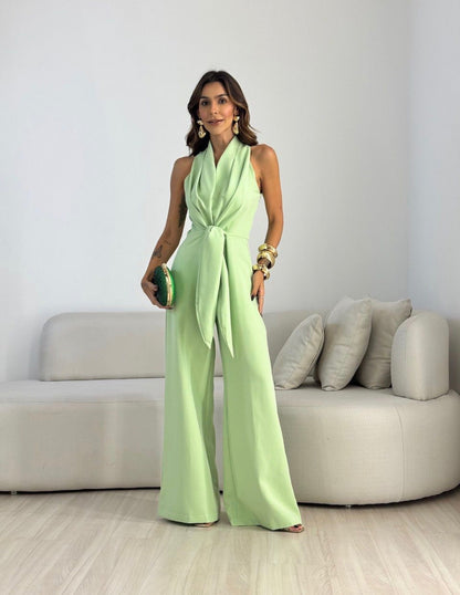 Celestia™ | Luxe Draped Wide-Leg Jumpsuit