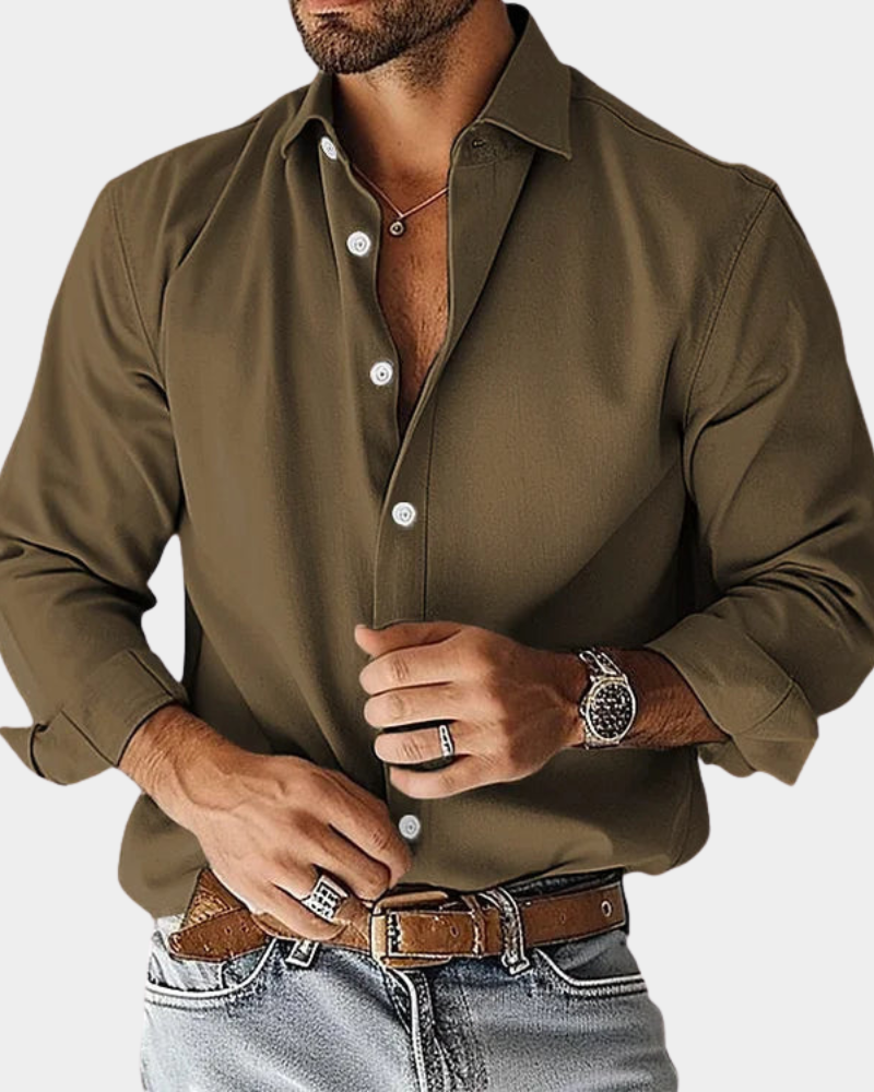 LUCAS TREMBLAY - MEN’S SLIM-FIT STRETCH BUTTON-UP SHIRT