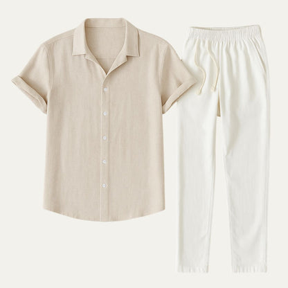 THE AIDEN LINEN SET - SUMMER SHIRT & TROUSERS FOR MEN
