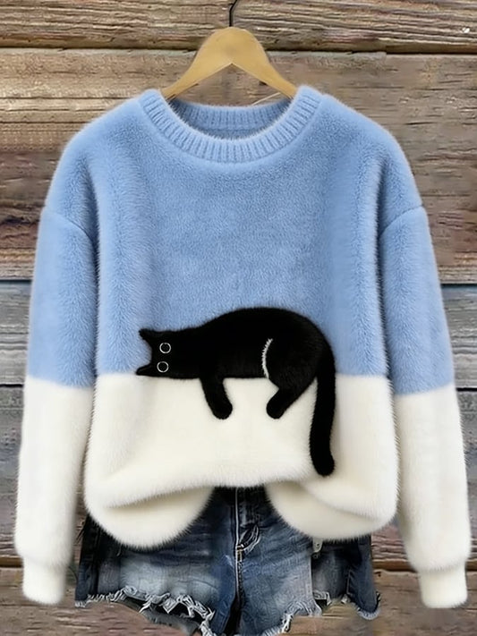 LUNA - WOMEN'S CAT PATTERN SWEATER