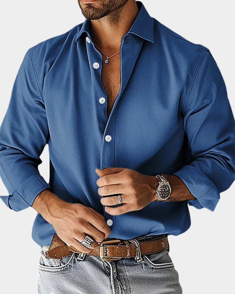 LUCAS TREMBLAY - MEN’S SLIM-FIT STRETCH BUTTON-UP SHIRT