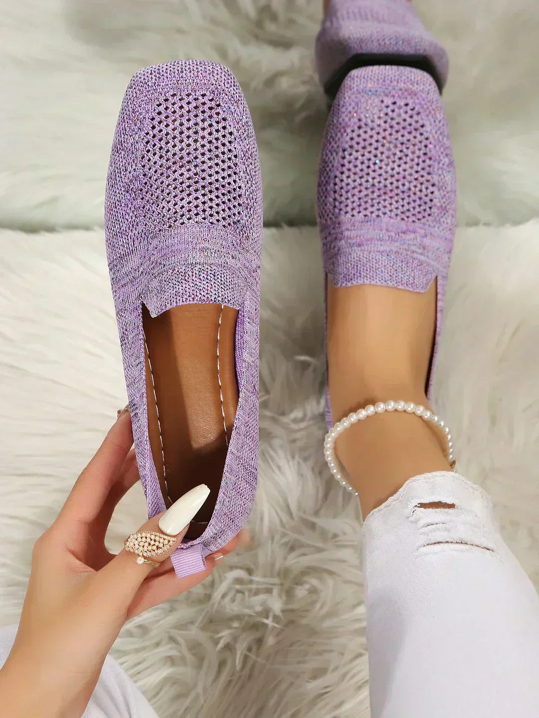 Serena™ | Lightweight Knit Comfort Flats