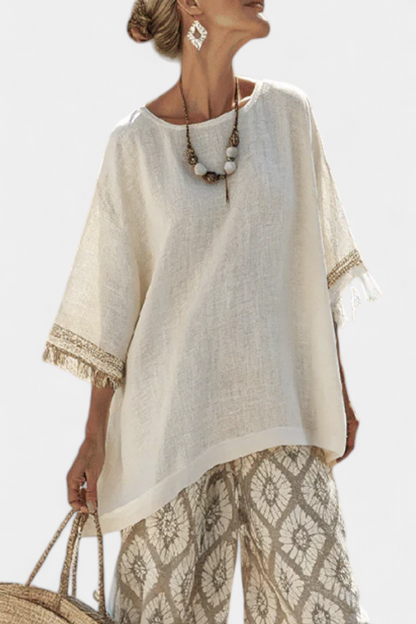 Mae – Sophisticated Top and Casual Trousers