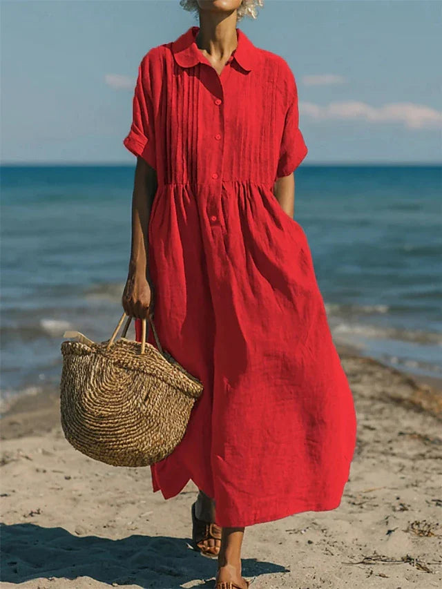 ALICE - COTTON BUTTON SHIRT DRESS