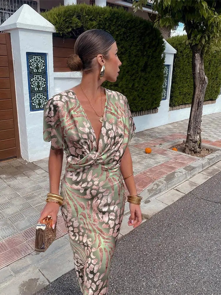 CASSANDRA | COPPER MIDI DRESS