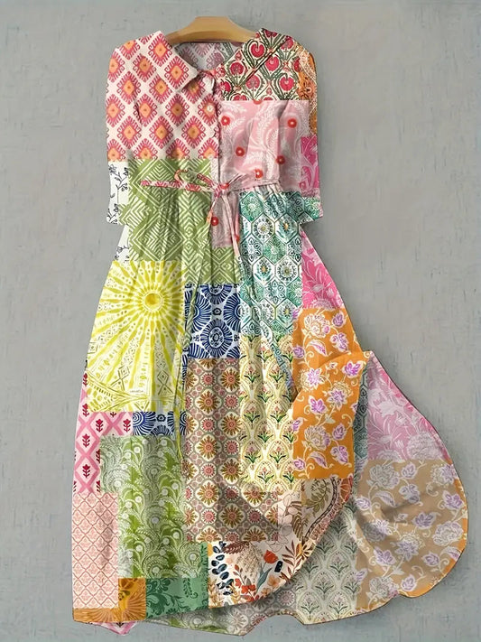 JULIETTE - Artistic Patchwork Dress
