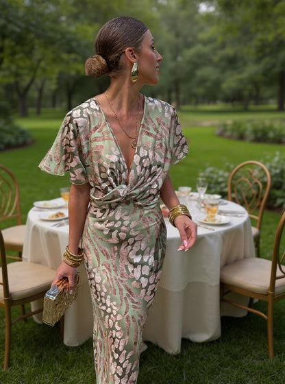 CASSANDRA | COPPER MIDI DRESS