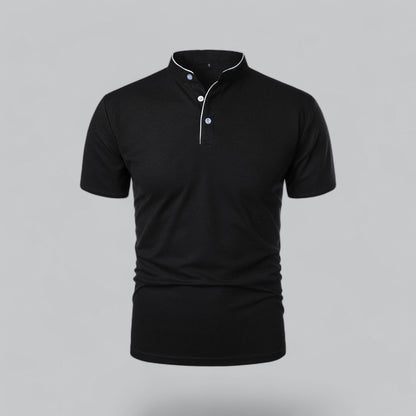 Arthur | Collarless Polo Shirt