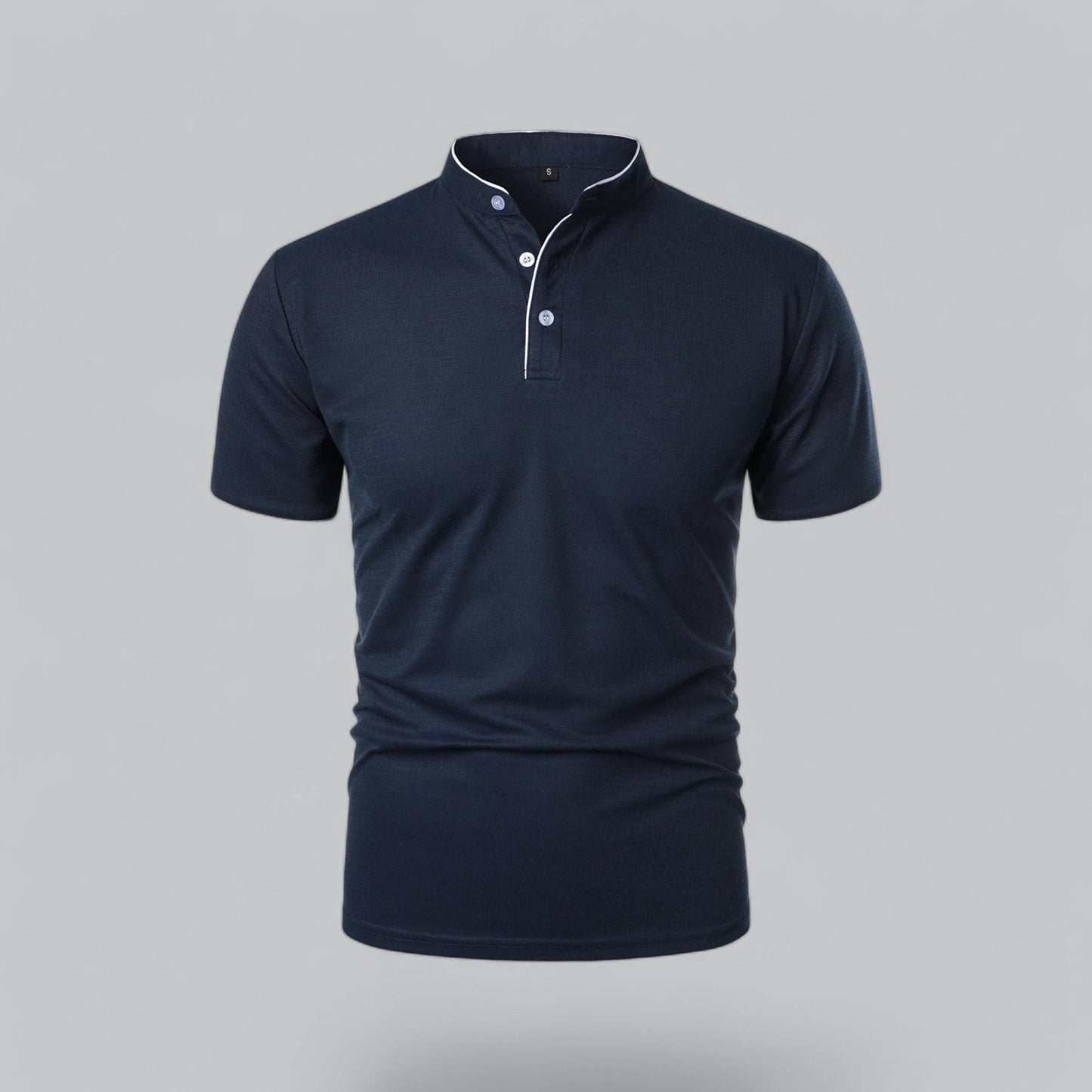 Arthur | Collarless Polo Shirt