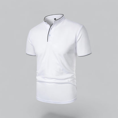 Arthur | Collarless Polo Shirt