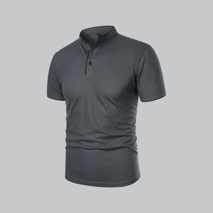 Arthur | Collarless Polo Shirt
