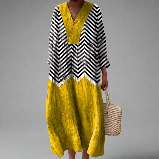 AINSLEY - ELEGANT GEOMETRIC DRESS