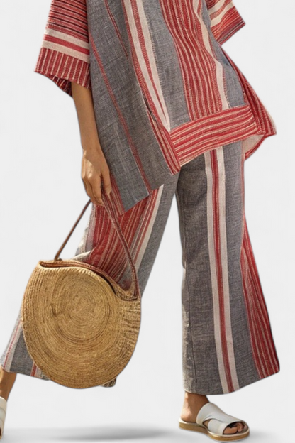 Brooklyn - Elegant Grey and Wide-Leg Trousers