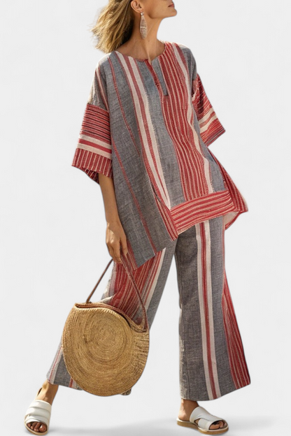 Brooklyn - Elegant Grey and Wide-Leg Trousers