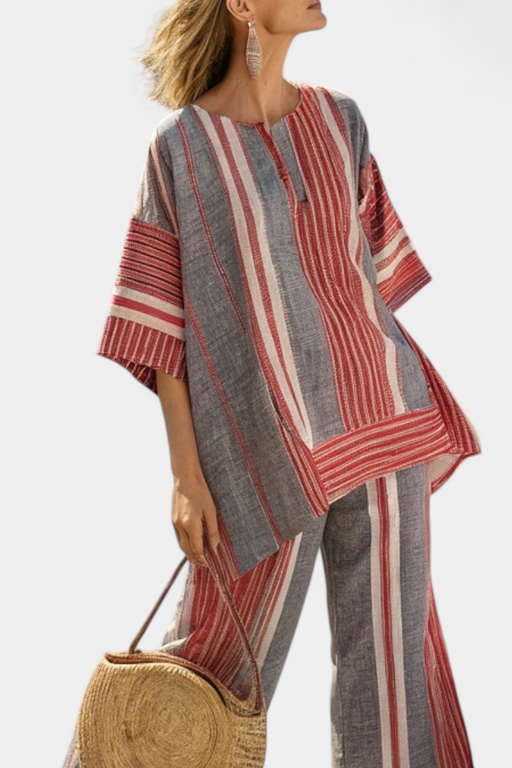 Brooklyn - Elegant Grey and Wide-Leg Trousers
