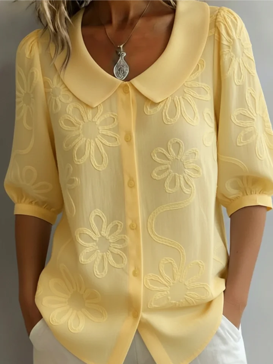 SARAH - EMBROIDERED FLORAL BLOUSE