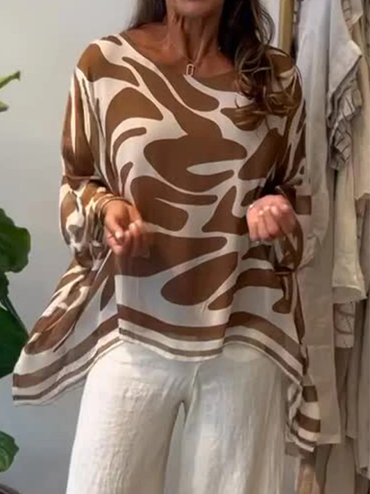 LAURA - Printed Relaxed-Fit Top