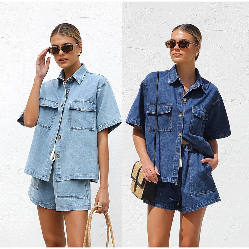 OLIVIA - EFFORTLESS DENIM CHIC SET FOR SUMMER DAYS