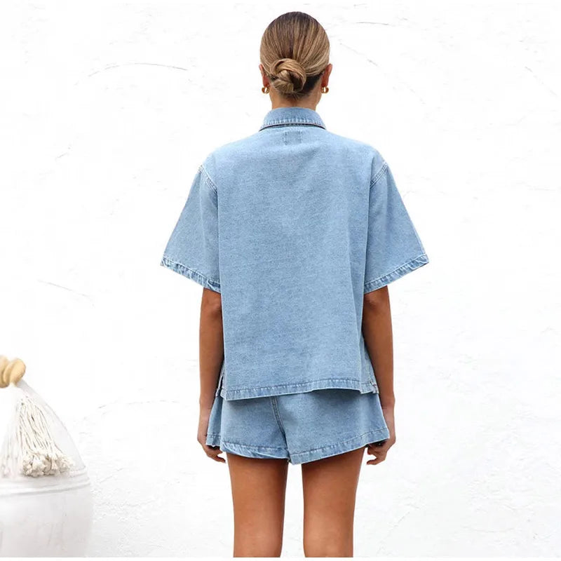 OLIVIA - EFFORTLESS DENIM CHIC SET FOR SUMMER DAYS