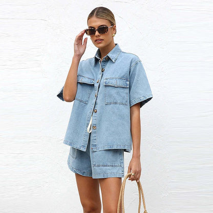 OLIVIA - EFFORTLESS DENIM CHIC SET FOR SUMMER DAYS
