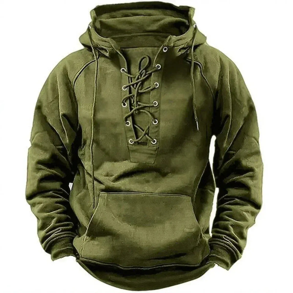 CONNOR - MEN'S LACE-UP HOODED SWEATSHIRT