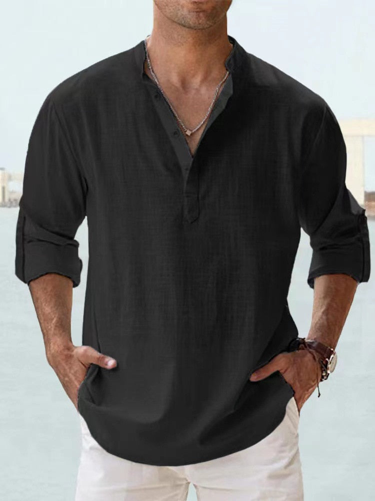 MATTHEW - BREATHABLE LINEN SHIRT