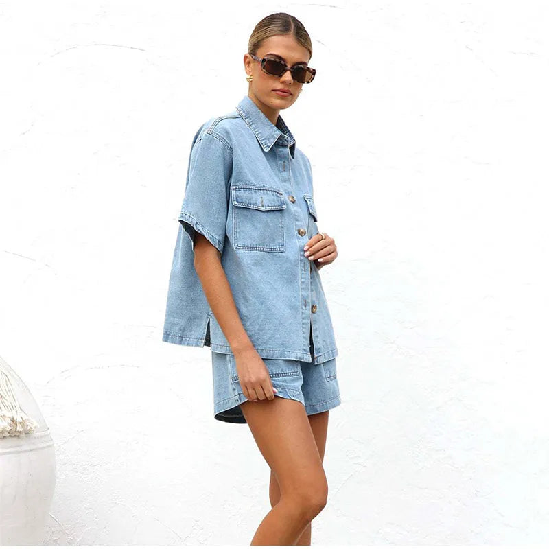 OLIVIA - EFFORTLESS DENIM CHIC SET FOR SUMMER DAYS