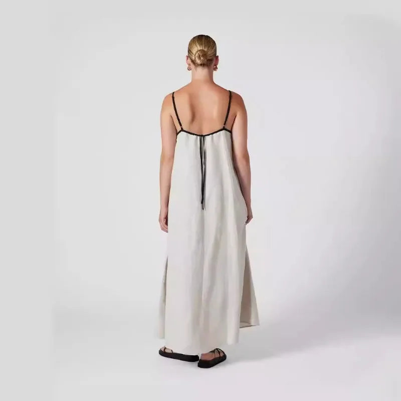 HAILEY - WOMEN'S CONTRAST STRAP MAXI DRESS