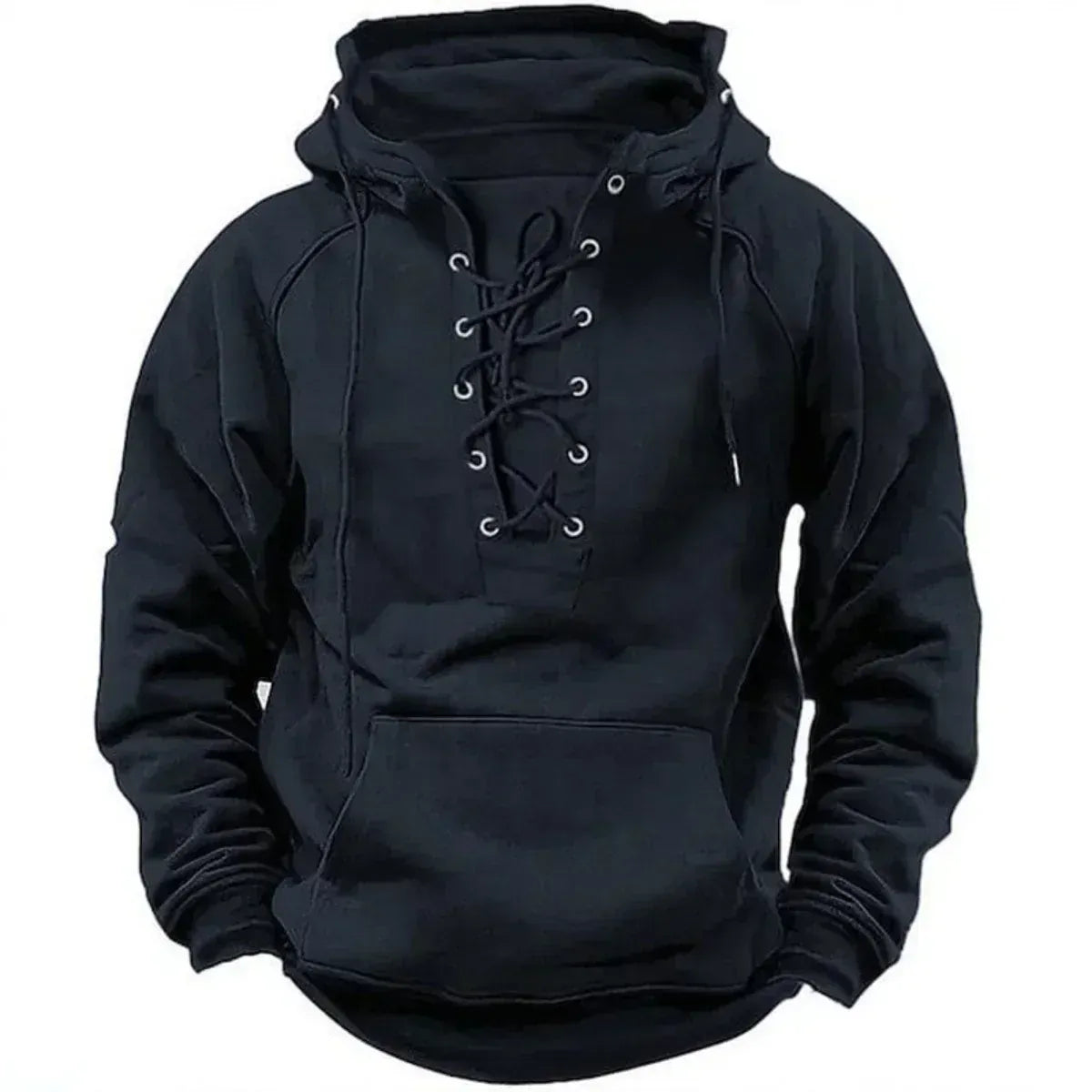 CONNOR - MEN'S LACE-UP HOODED SWEATSHIRT