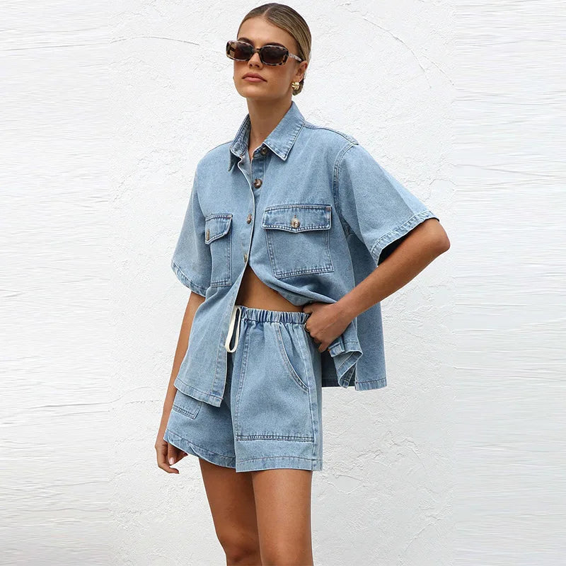 OLIVIA - EFFORTLESS DENIM CHIC SET FOR SUMMER DAYS