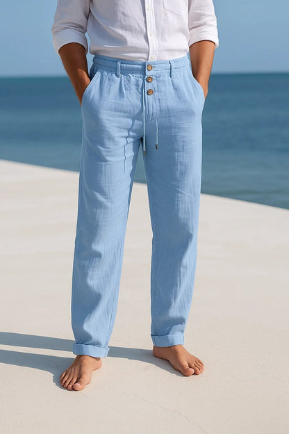 MATTEO - LIGHTWEIGHT LINEN SUMMER TROUSERS
