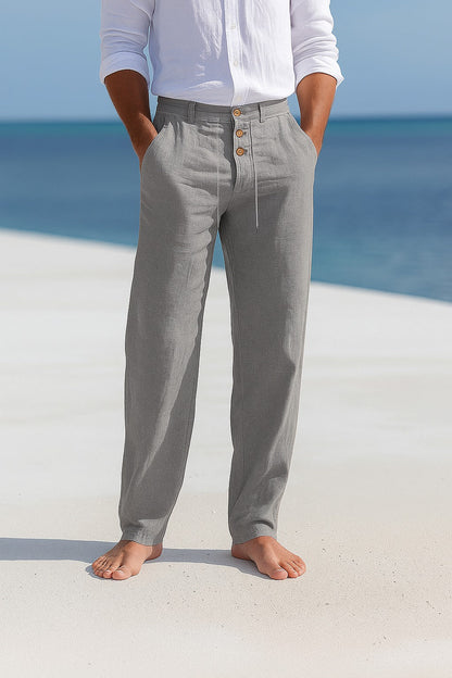 MATTEO - LIGHTWEIGHT LINEN SUMMER TROUSERS