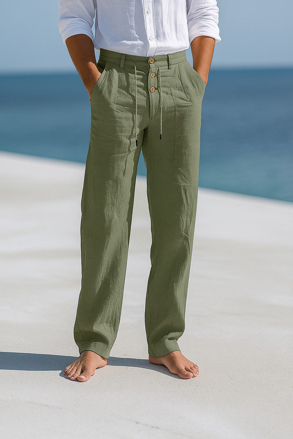 MATTEO - LIGHTWEIGHT LINEN SUMMER TROUSERS