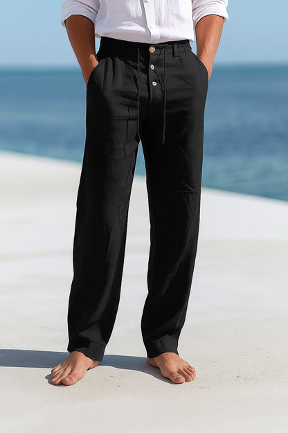 MATTEO - LIGHTWEIGHT LINEN SUMMER TROUSERS