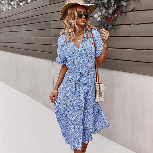 MILA - WOMAN'S MIDI DRESS FLORAL PRINT