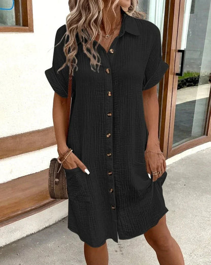 LUCETTE - COMFORTABLE BUTTON SHIRT DRESS