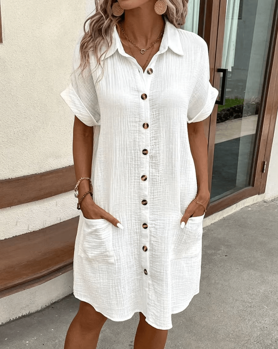 LUCETTE - COMFORTABLE BUTTON SHIRT DRESS